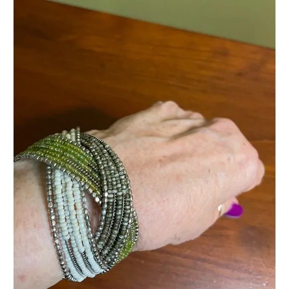 Beaded Cuff Bracelet - Picture 9 of 10